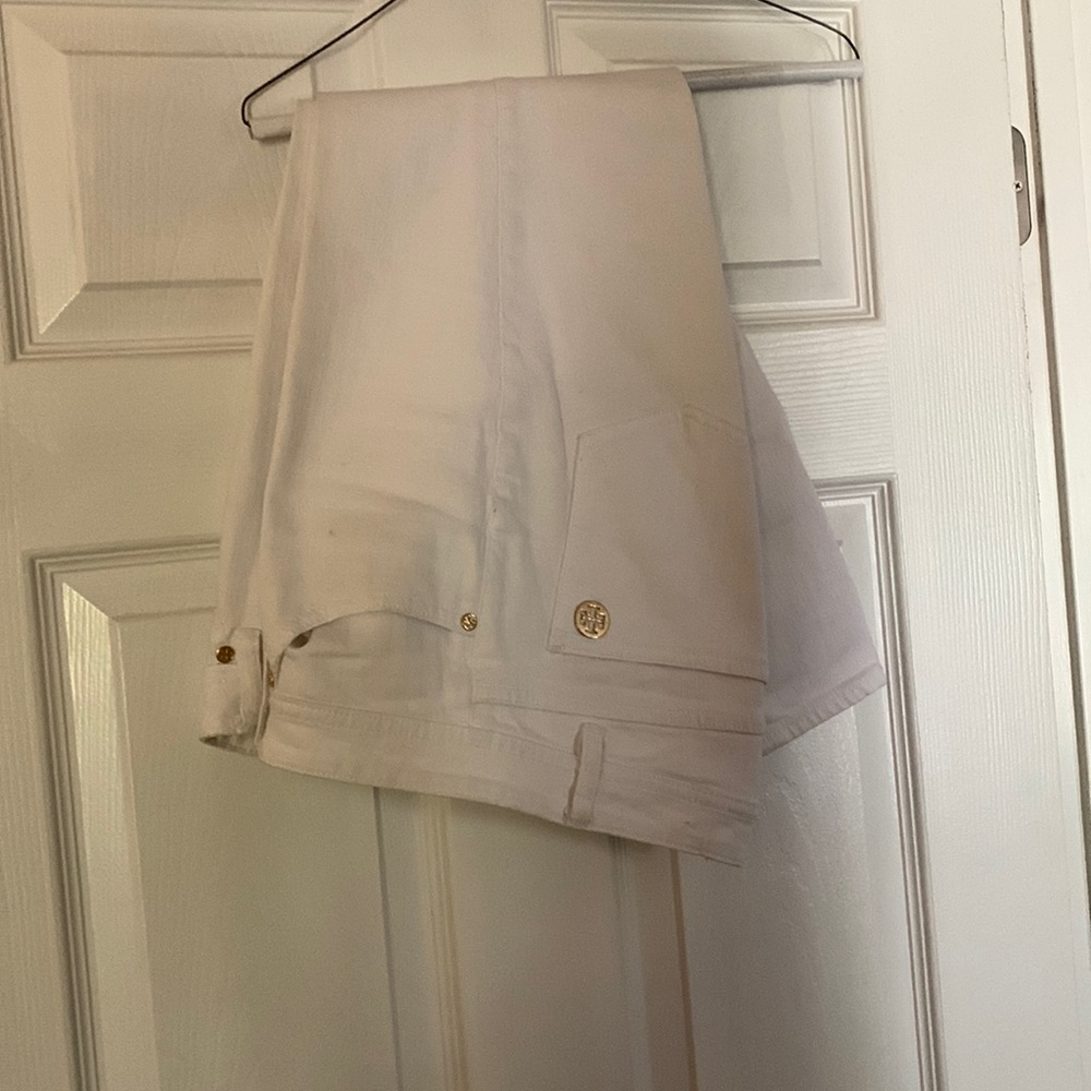 Tory Burch White Cropped Jeans